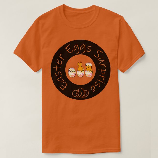 Camiseta Huevos de Pascua divertidos sorprenden a conejo co (Diseño del anverso)