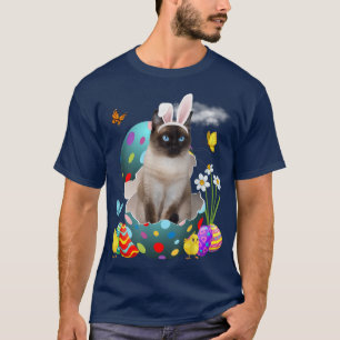 Camiseta Huevos de Pascua Gato conejo Siamés Regalos A Papá