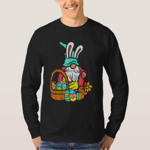 Camiseta Huevos de Pascua Jardín Nórdico Gnome Bunny Basket