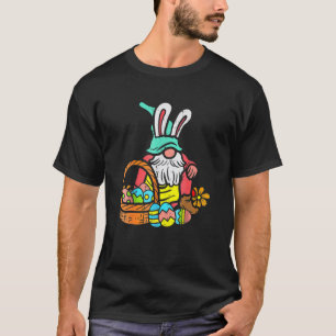 Camiseta Huevos de Pascua Jardín Nórdico Gnome Bunny Basket