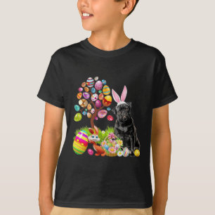 Camiseta Huevos de pascua NEGRO Dogs Día de Pascua para con