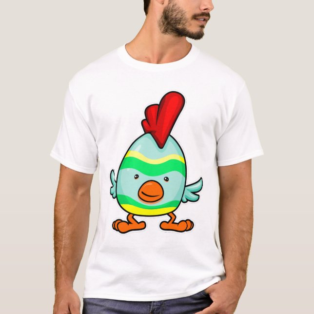 Camiseta Huevos de pollo a rayas (Anverso)
