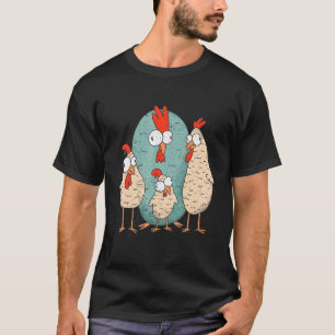 Camiseta Huevos de pollo loco pollos padre madre animales