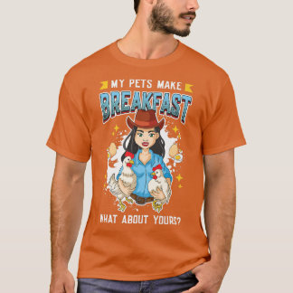 Camiseta Huevos de pollo Mis Mascotas desayunan pollo Farme