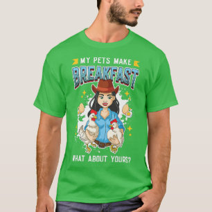 Camiseta Huevos de pollo Mis Mascotas desayunan pollo Farme