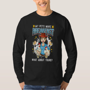 Camiseta Huevos de pollo Mis Mascotas desayunan pollo Farme
