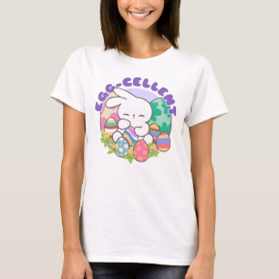 Camiseta Huevos de Semana Santa y Conejo Sonriente - Primav