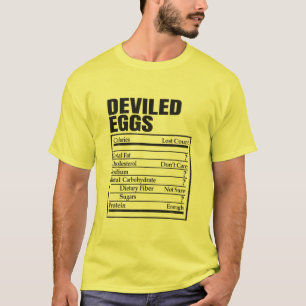 Camiseta Huevos desmentidos Nutrición Etiqueta De Hechos Hu