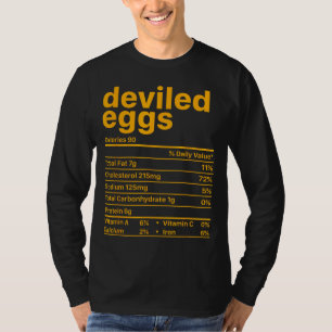 Camiseta Huevos disipados Nutrición Hechos Graciosa Comida 