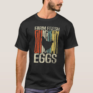 Camiseta Huevos Frescos De Gallina De Granjeros Grunge Retr