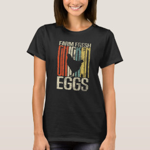 Camiseta Huevos Frescos De Gallinas De Granjeros Grunge Ret