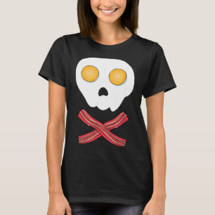 Camiseta Huevos Fritos Tocino Calavera Desayuno Brunch Comi