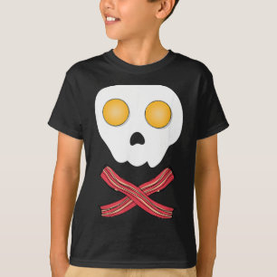 Camiseta Huevos Fritos Tocino Calavera Desayuno Brunch Comi