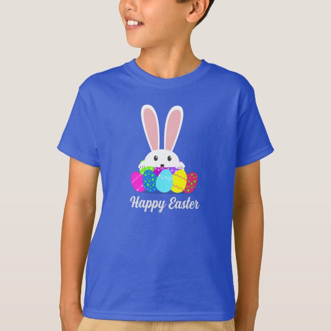 Camiseta Huevos modernos de conejo conejo de pascua feliz (Anverso)