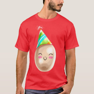 Camiseta Huevos Pintados Graciosos Con Cono Gorra Fiesta Pa