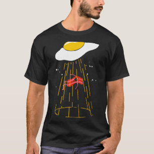 Camiseta Huevos que secuestran Bacon Ufo Alien Desayuno Ali
