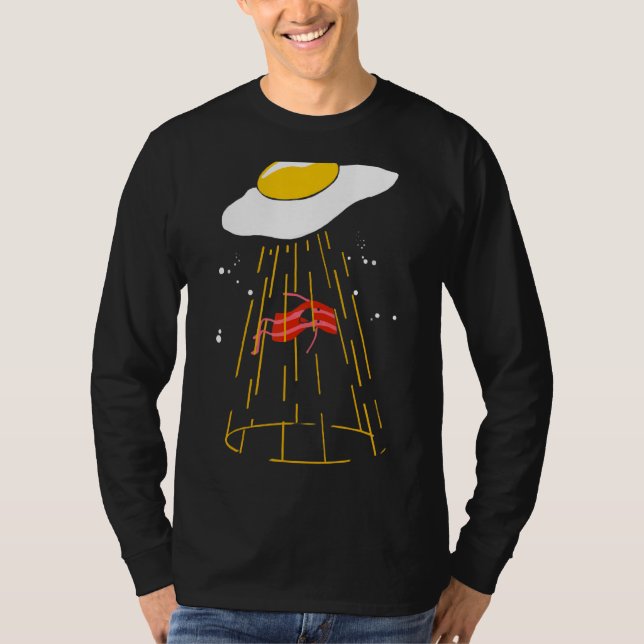 Camiseta Huevos que secuestran Bacon Ufo Alien Desayuno Ali (Anverso)