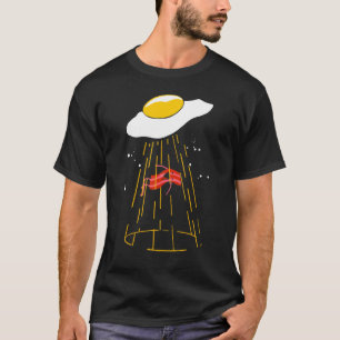 Camiseta Huevos que secuestran Bacon Ufo Alien Desayuno Ali
