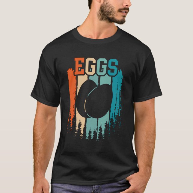 Camiseta Huevos retro vintage (Anverso)