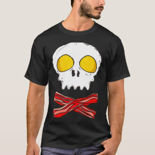 Camiseta Huevos y Bacon Keto Desayuno Dieta Cráneo Pirata T