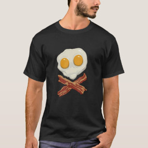 Camiseta Huevos y cráneo y huesos de tocino