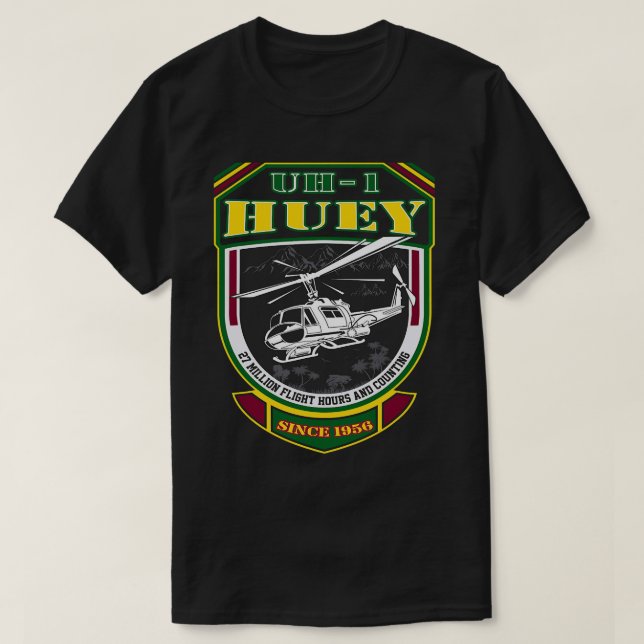 Camiseta Huey desde 1956 Vietnam Veteran Pilot 334 (Diseño del anverso)