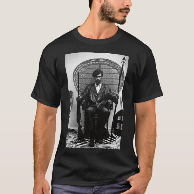 Camiseta Huey P Newton 1968 Blanco y negro (Anverso)