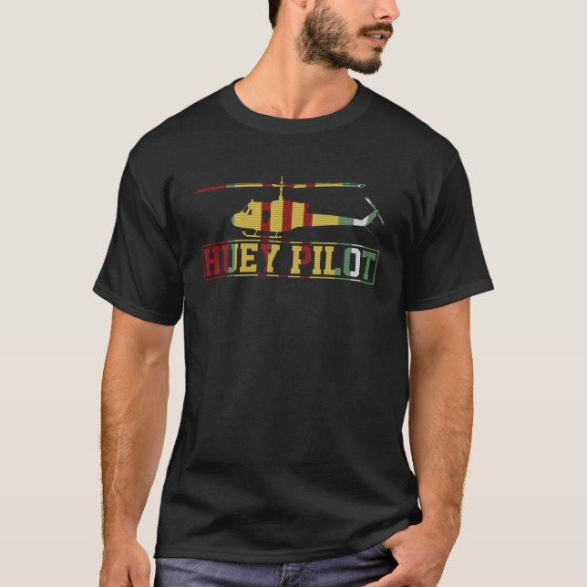 Camiseta Huey Pilot Vietnam Veterano Helicóptero Vi (Anverso)