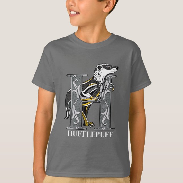Camiseta HUFFLEPUFF™ Crosshatched Emblem (Anverso)