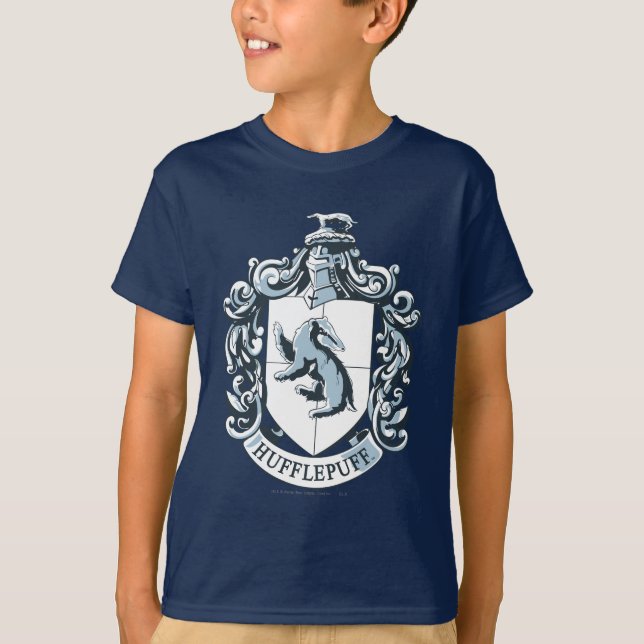 Camiseta Hufflepuff Escudo Azul (Anverso)