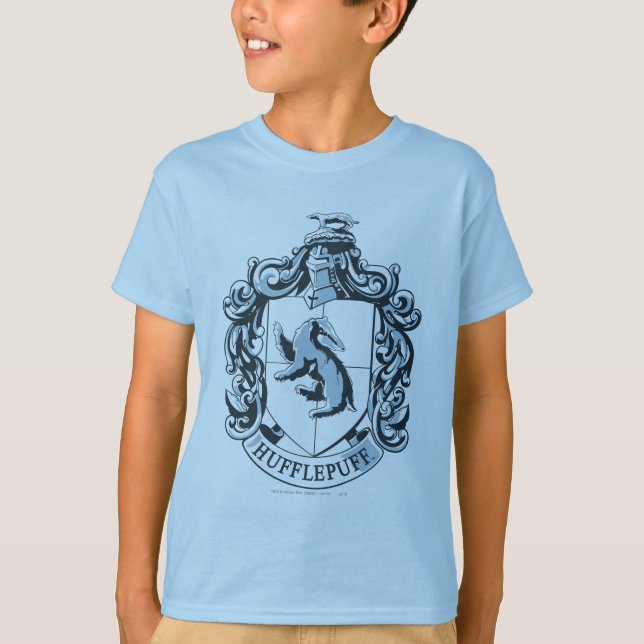 Camiseta Hufflepuff Escudo Azul (Anverso)