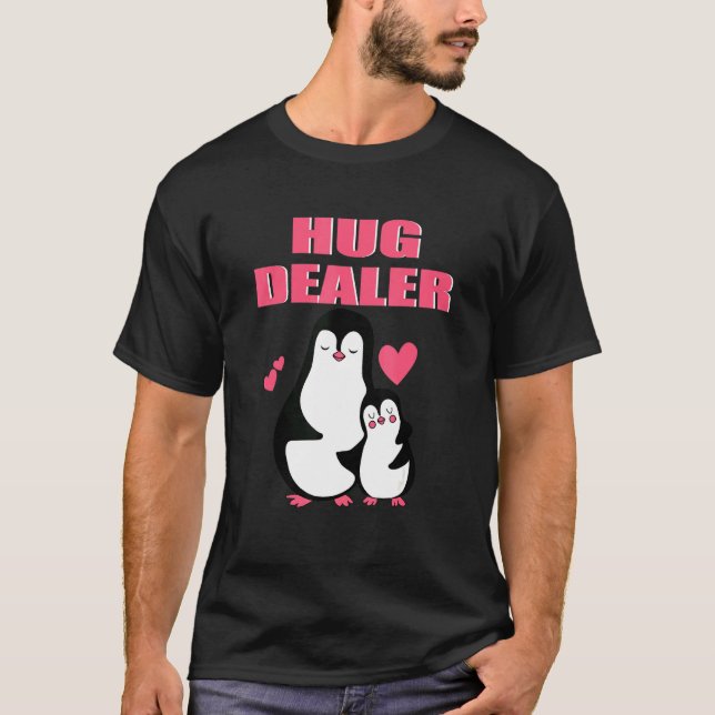 Camiseta Hug Dealer Cute Pinguin Music Festival de Abrazos  (Anverso)