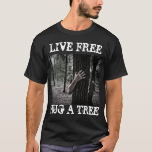 Camiseta Hug Free Hug a Tree Zombie Gótico T-Shirt