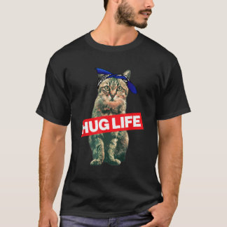 Camiseta Hug Life Kitty Cat Thug Gangsta Kitty Cat