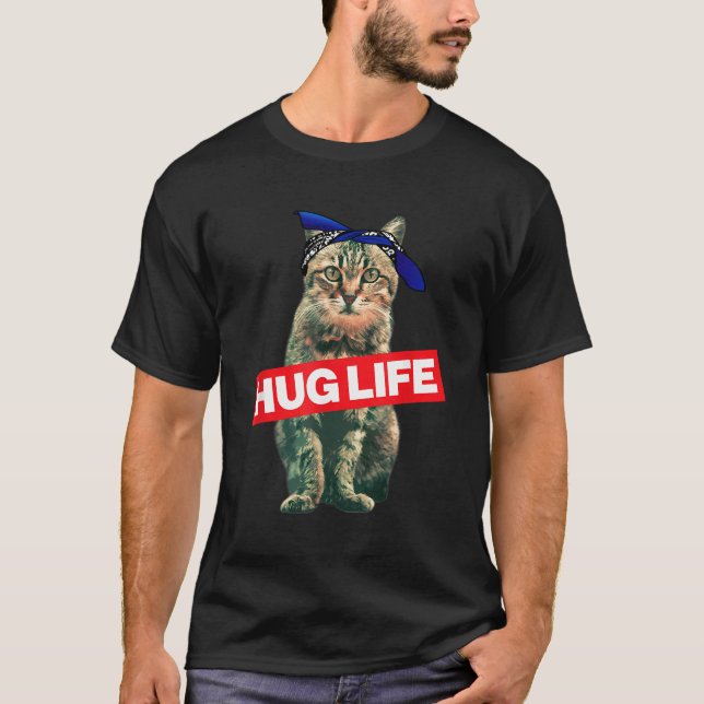 Camiseta Hug Life Kitty Cat Thug Gangsta Kitty Cat (Anverso)