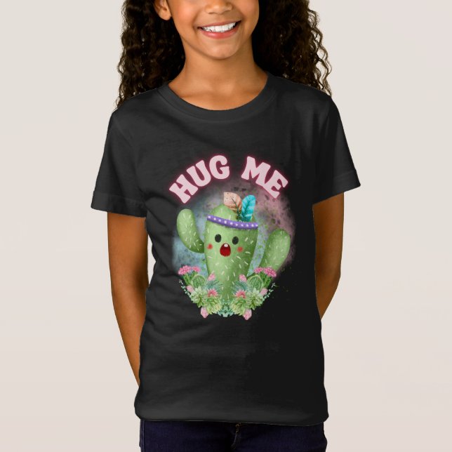 Camiseta Hug Me Cactus Funny Cosy Apparthotel para niños ca (Anverso)
