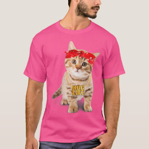 Camiseta Hug Thug Gangster Life Cadena de oro Ca Gangsta Ca