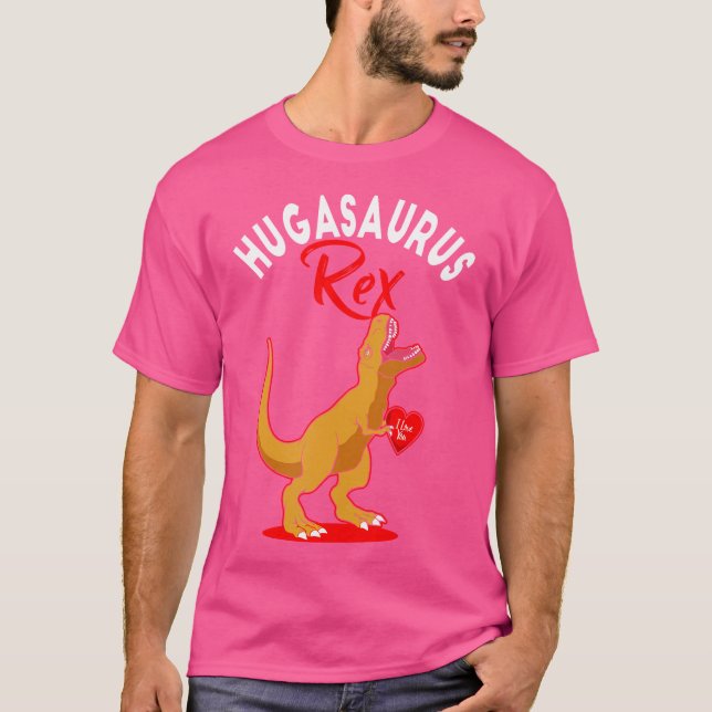 Camiseta Hugasauro Rex Día de San Valentín T Rex Dinosaurio (Anverso)