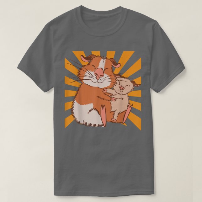 Camiseta Hugging Guinea Pig Mom  (Diseño del anverso)