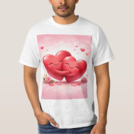 Camiseta Hugging Hearts T-Shirt | Romantic Love Shirt with 