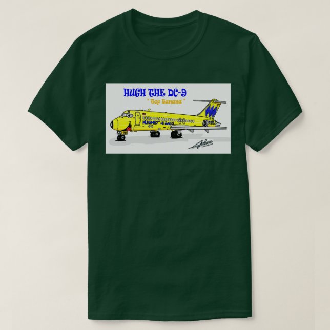 Camiseta Hughes Airwest DC9  (Diseño del anverso)