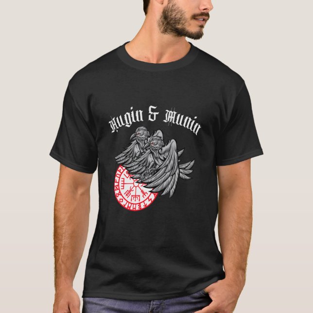 Camiseta Hugin Munin Berserker Vikings Odin Ragnar (Anverso)