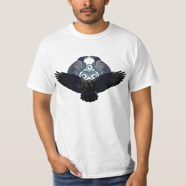 Camiseta Hugin y Munin, cuervo, Odin (Anverso)
