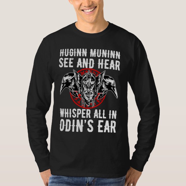Camiseta Huginn Muninn Odin Ravengod Wotan Thor (Anverso)