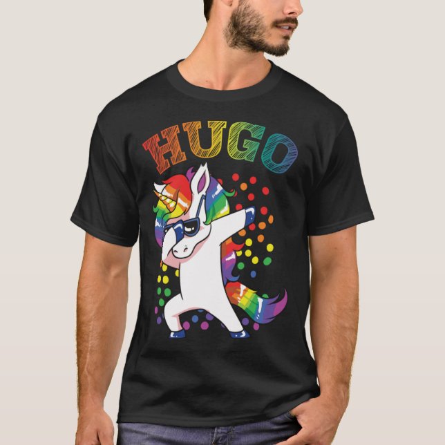 Camiseta Hugo Dabbing Unicorn (Anverso)