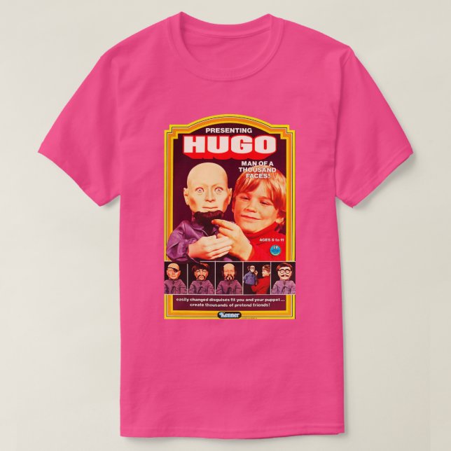 Camiseta HUGO de mil caras (Diseño del anverso)