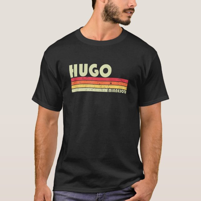 Camiseta HUGO MN MINNESOTA Funny City Home Roots Regalo Ret (Anverso)