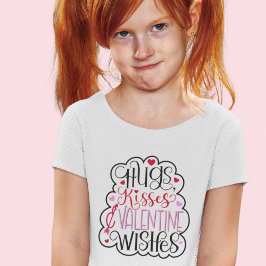 Camiseta Hugs, kisses and Valentine Wishes, Hearts, Love 2