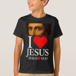 Camiseta Hugvyn amo a Jesús me encanta Jesús fe americana C
