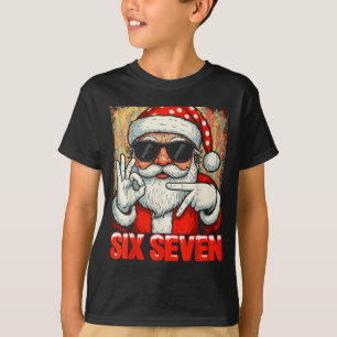 Camiseta Hugvyn Divertido Seis Siete Meme Navidad Cool Sant